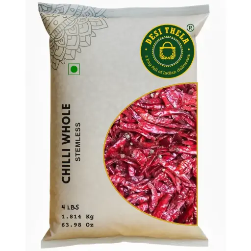 CHILI WHOLE KASHIMERI STAKELESS 4 Lb